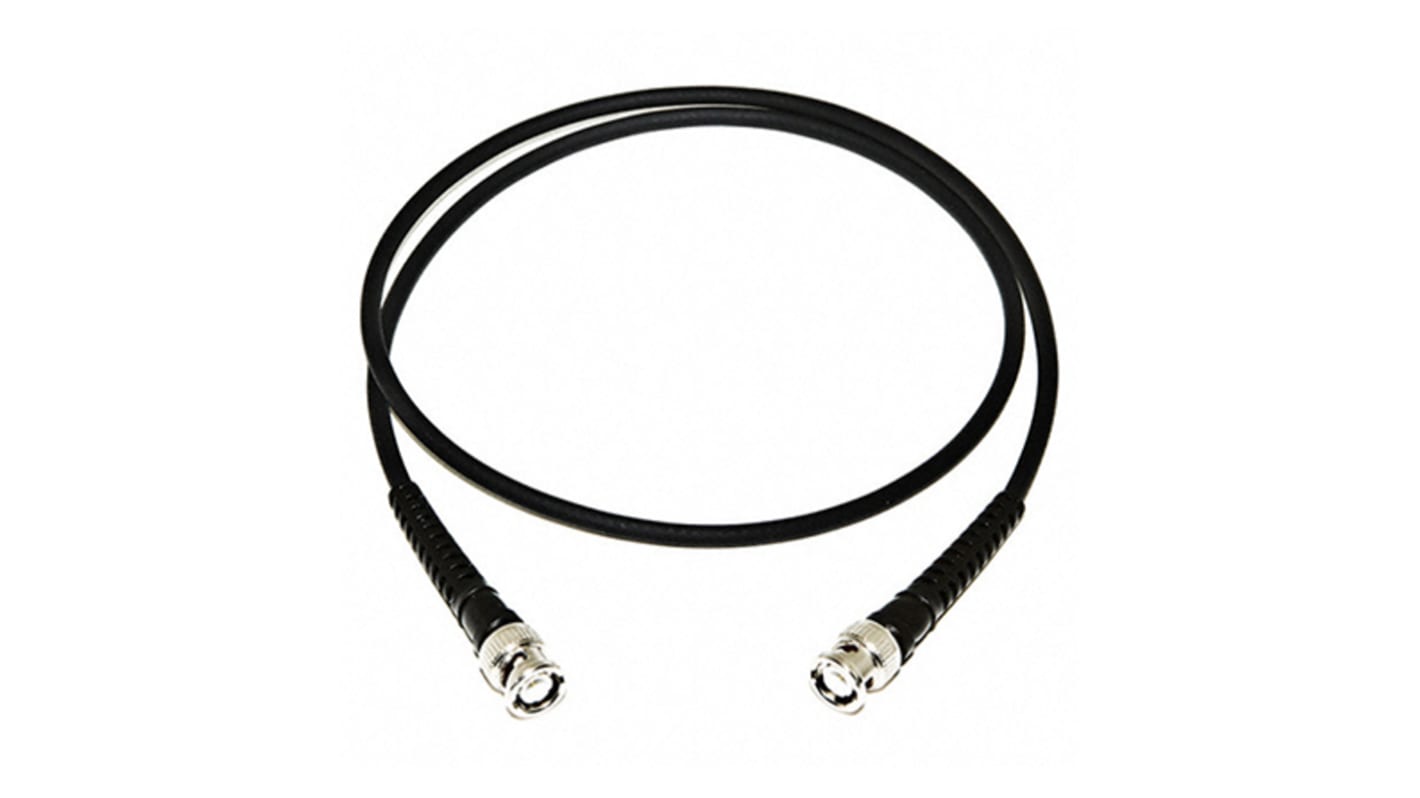 Mueller Electric RG58C/U同轴电缆, 4.6m长, 50 Ω, BNC公插转BNC公插, 黑色
