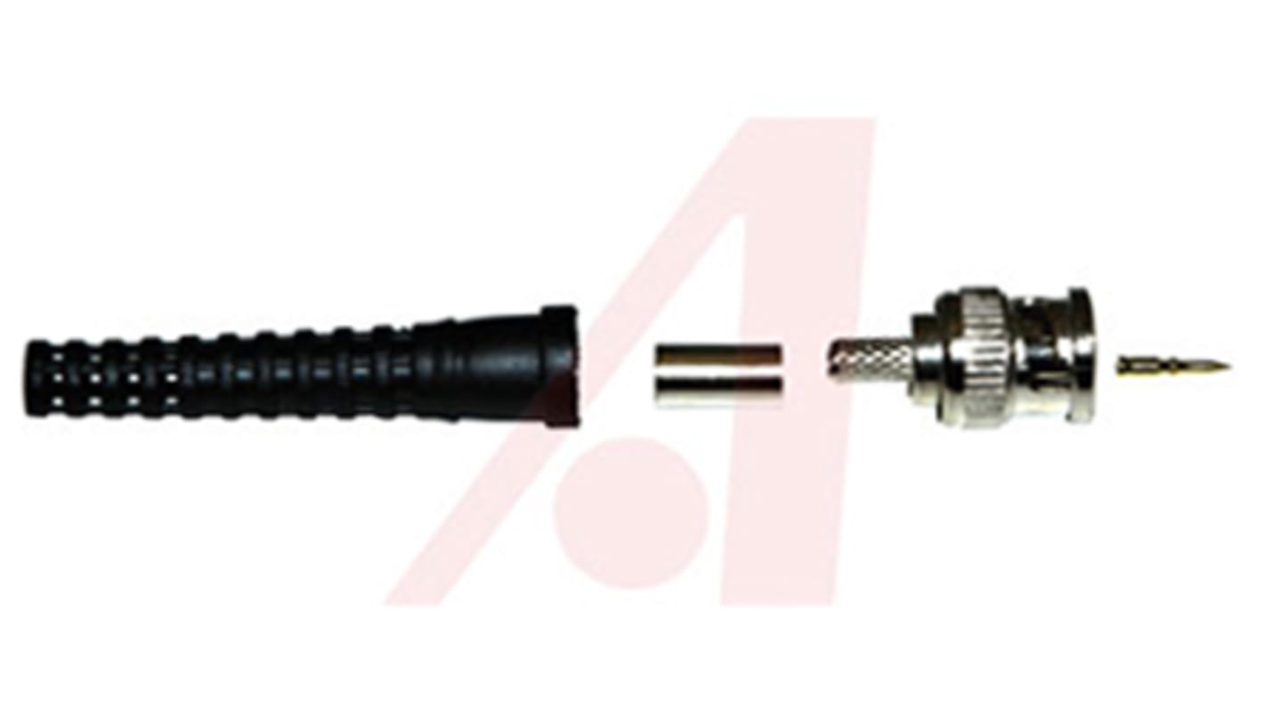 Mueller Electric, Plug Cable Mount BNC Connector, 50Ω, Crimp Termination, Straight Body