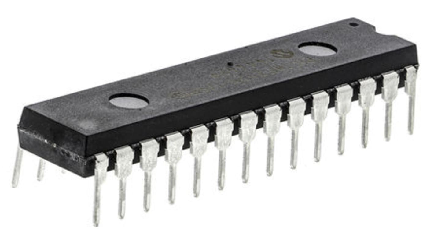 Microchip マイコン, PIC, 40MHz, 1.024 kB, 48 kB, フラッシュ, 28-Pin SPDIP