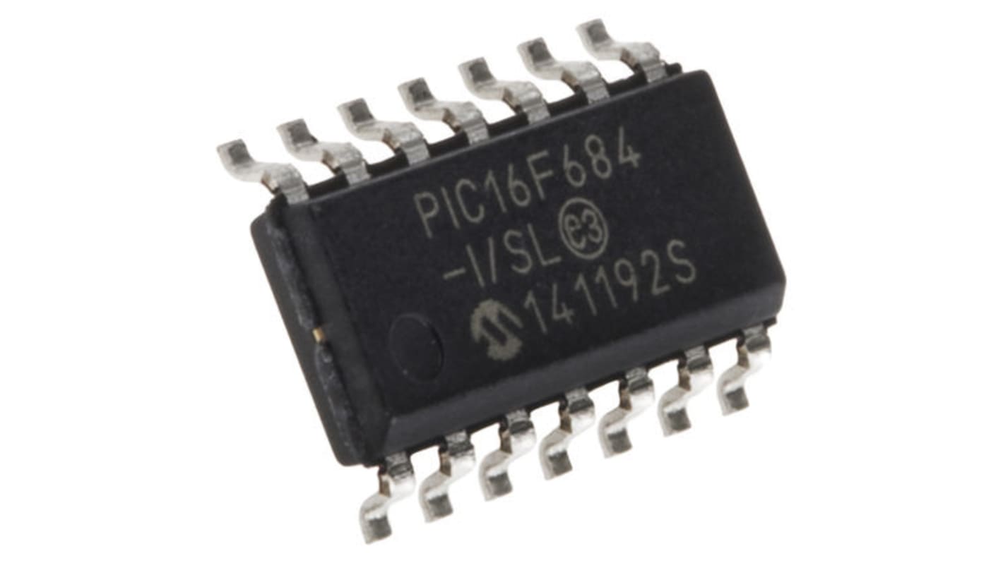 Mikrokontroler Microchip PIC16F SOIC 14-pinowy Montaż powierzchniowy PIC 2048 x 14 słów, 256 B 8bit CAN: 20MHz RAM:128