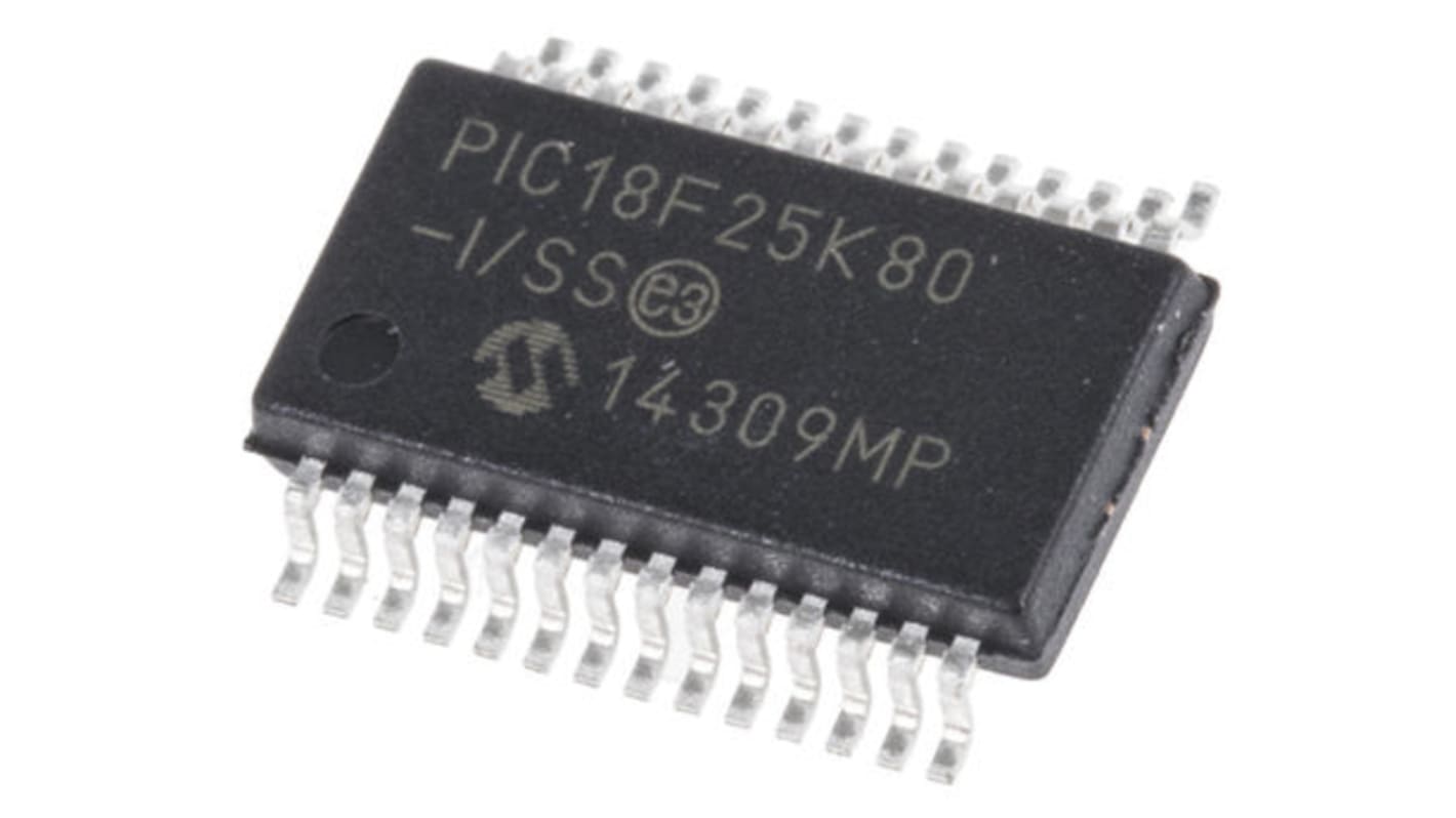 Microcontrollore Microchip, PIC, SSOP, PIC18F, 28 Pin, Montaggio superficiale, 8bit, 64MHz