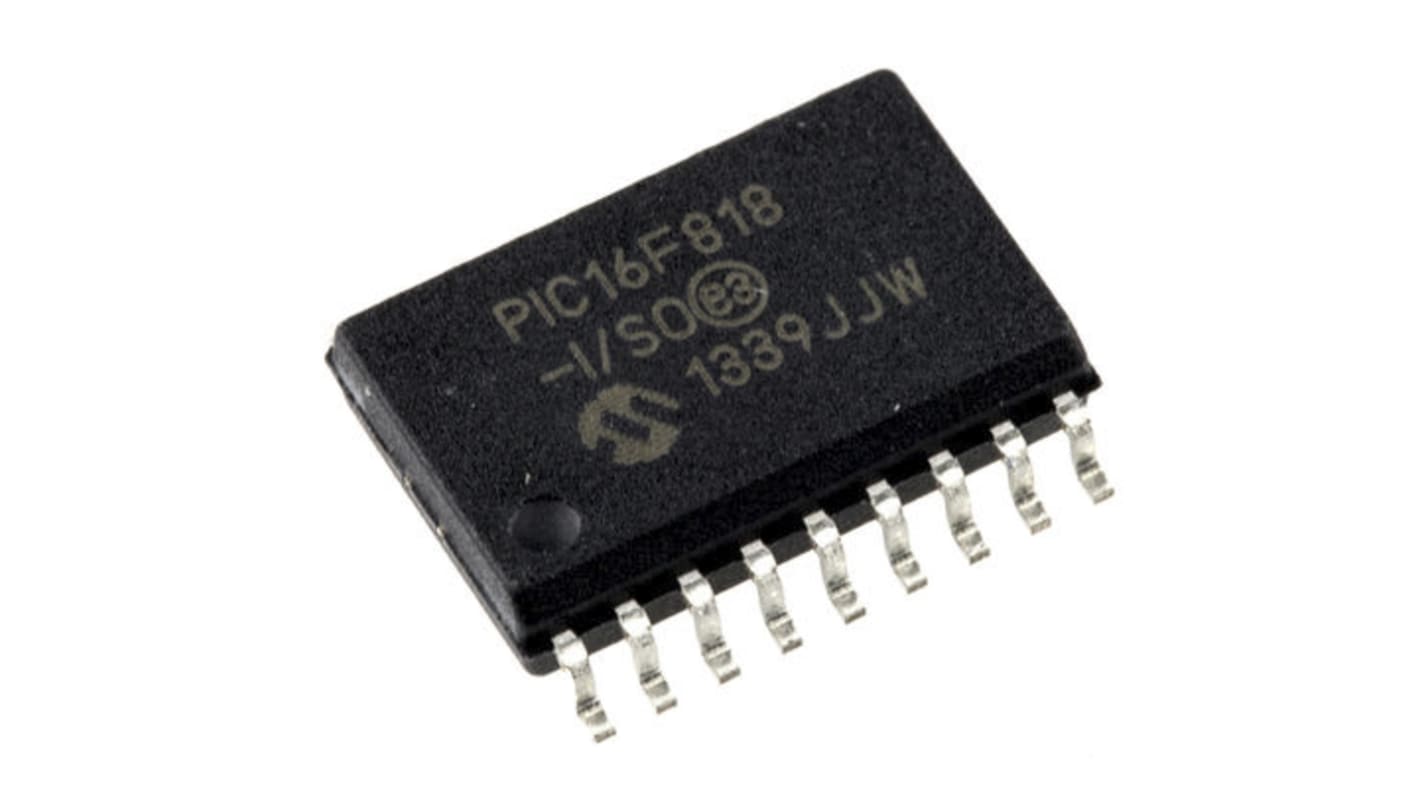 Microchip PIC16F单片机, PIC内核, 18针, SOIC, 最大20MHz, 1.792 kB、128 B 闪存, 128 B RAM