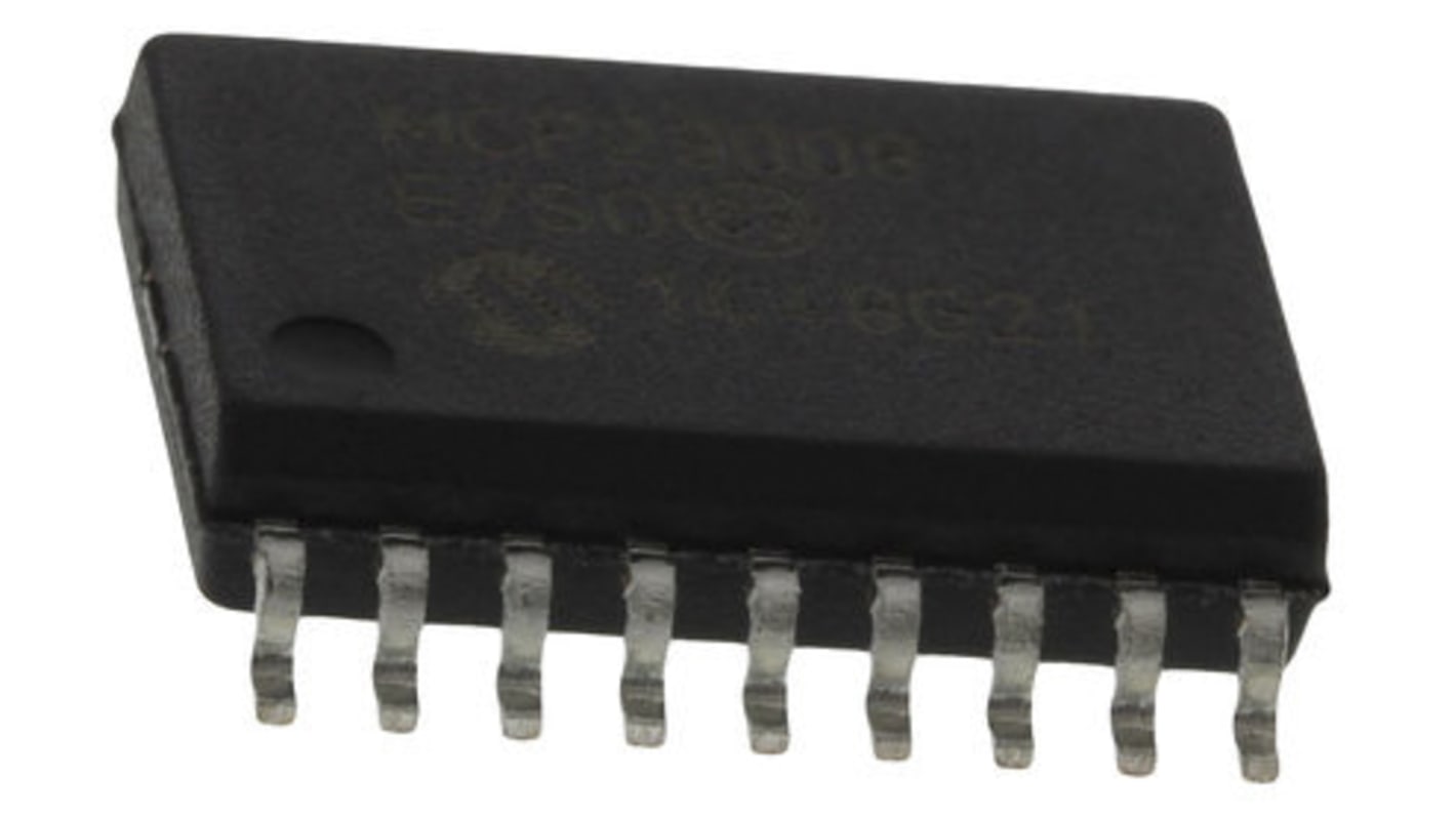 Microchip 8通道I/O扩展器, I2C，串行接口, SOIC封装, 18引脚, 贴片安装