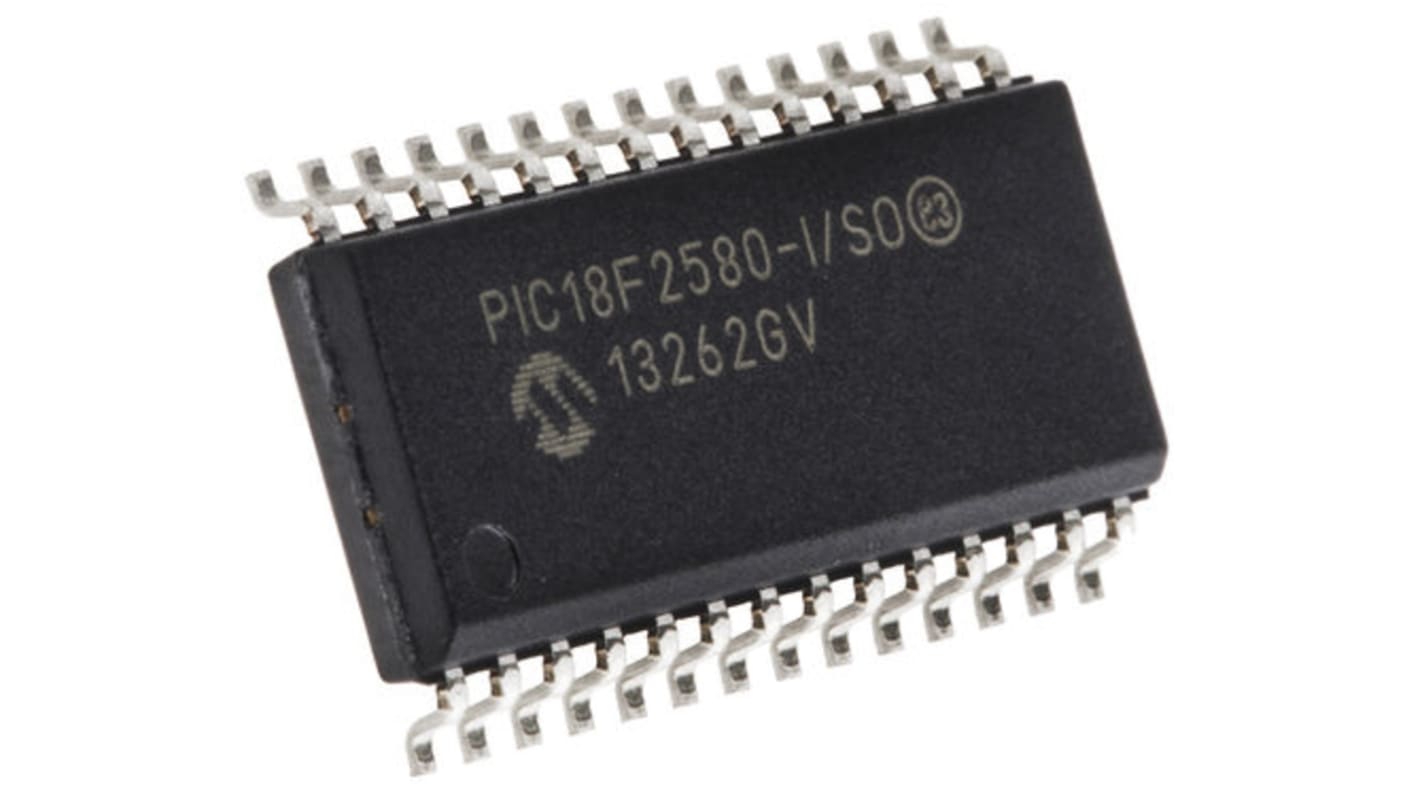 Microchip マイコン, PIC, 40MHz, 32 kB、256 B, フラッシュ, 28-Pin SOIC
