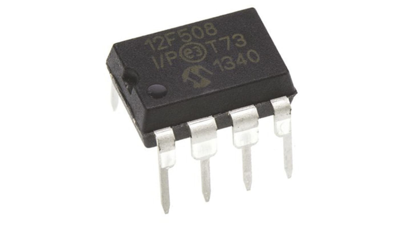 Microchipマイコン, PIC, 4MHz, 512, フラッシュ, 8-Pin PDIP