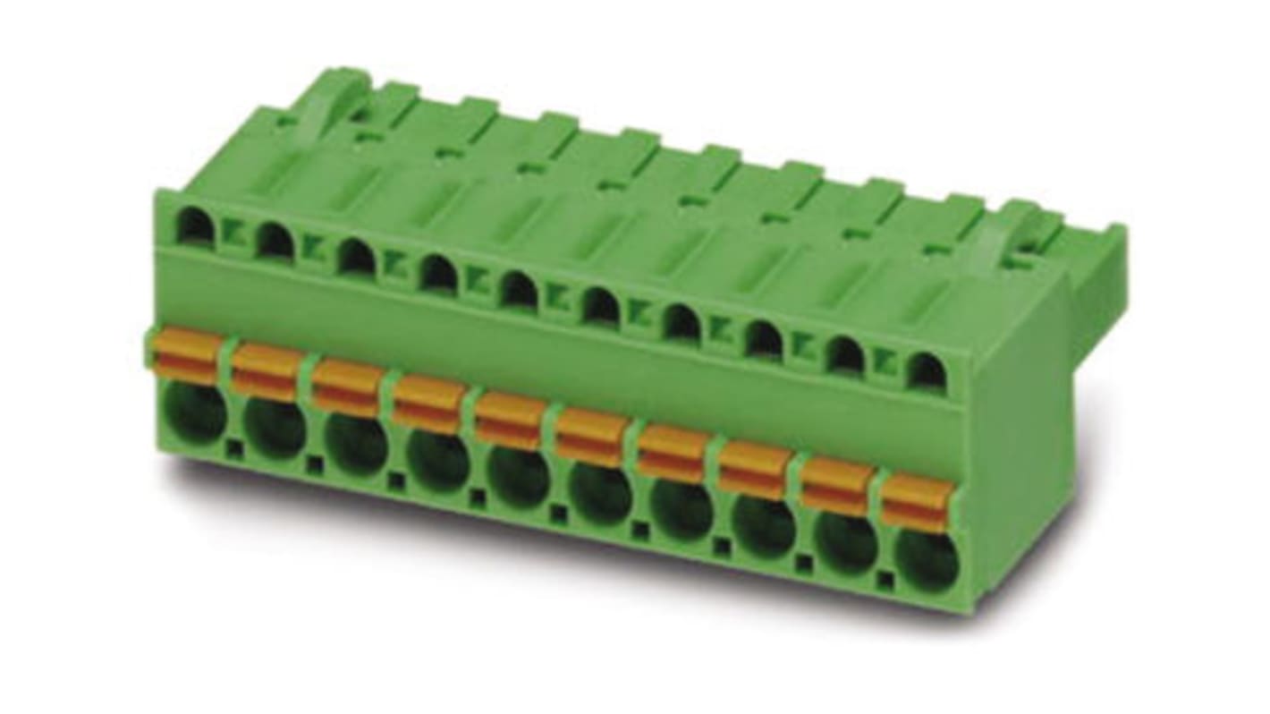 Phoenix Contact 5.08mm Pitch 13 Way Pluggable Terminal Block, Plug, Spring Cage Termination