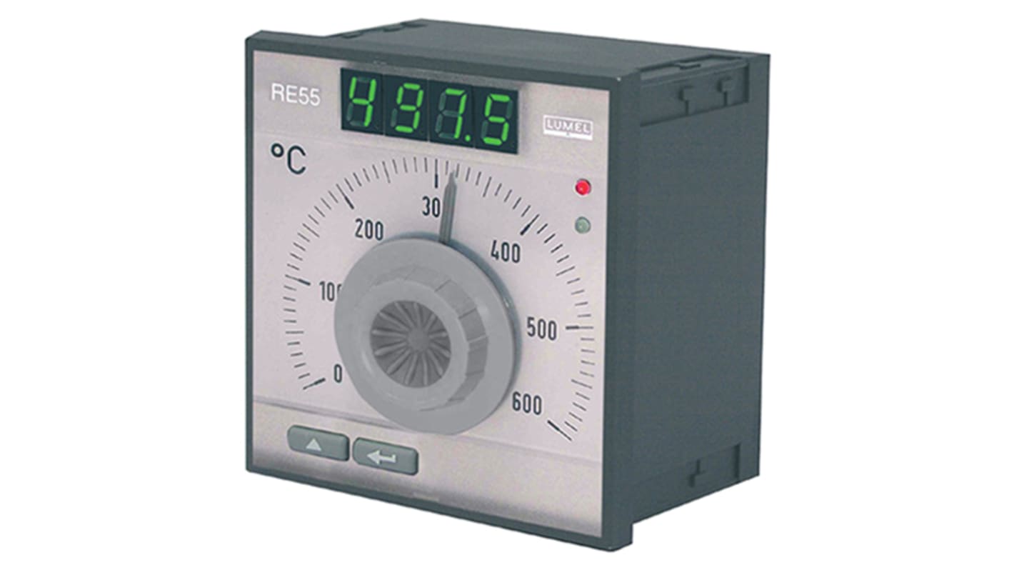 Rs-Online Regolatore di temperatura On/Off Lumel RE55 85 → 253 V ca/cc 96 x 96mm 1 uscita Relè transistor