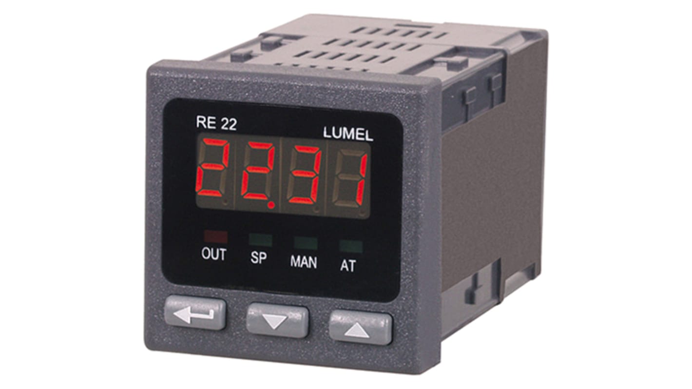 Lumel RE22 Panel Mount Controller, 48 x 48mm, 1 Output Relay, 110 V Supply Voltage ON/OFF