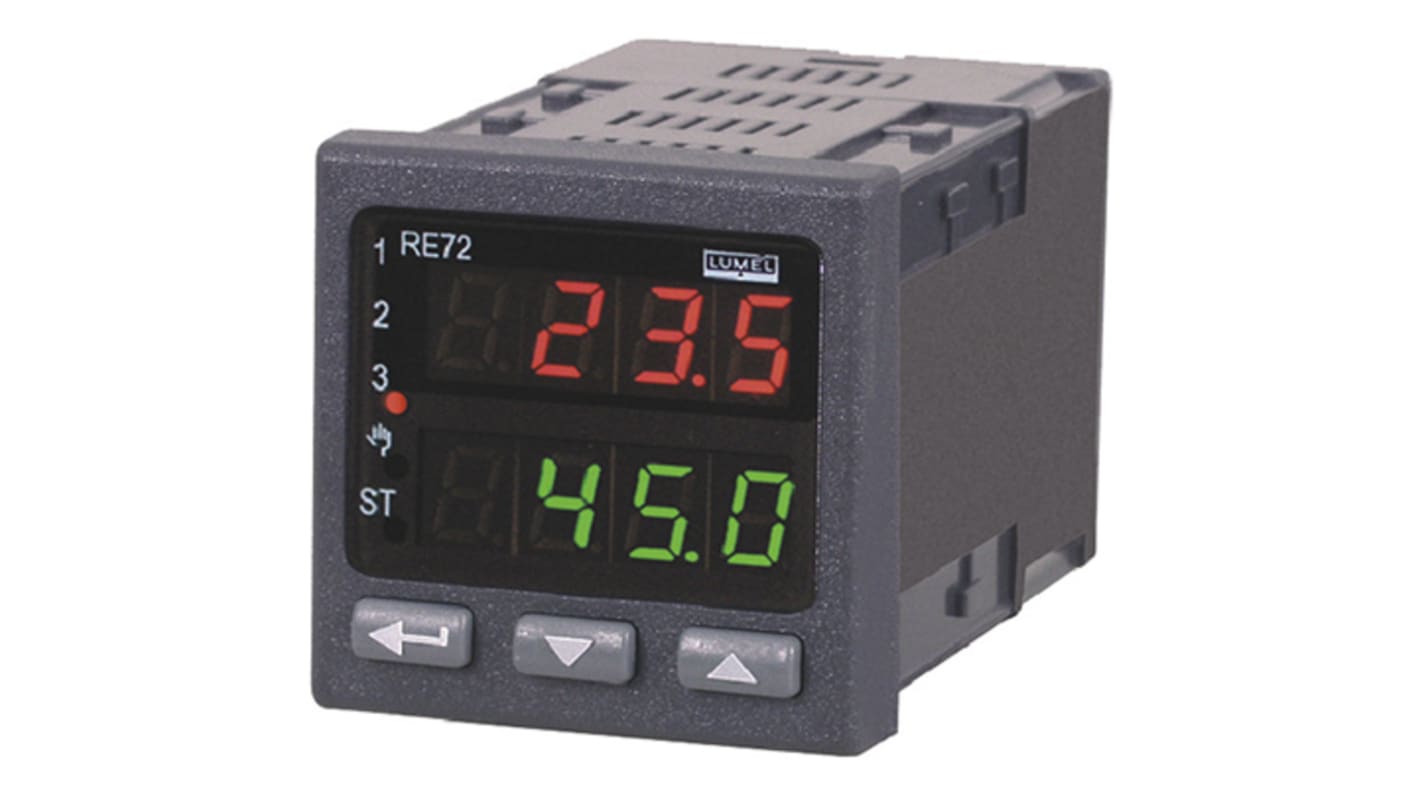 Rs-Online Termoregolatori PID Lumel RE72 2 → 40 V ca/cc 48 x 48mm 2 uscite Relè tensione