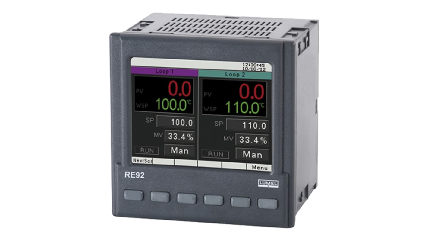 Rs-Online Termoregolatori PID Lumel RRE92 85 → 253 V ca/cc 96 x 96mm Binario 2 relè 4 uscite Binario relè