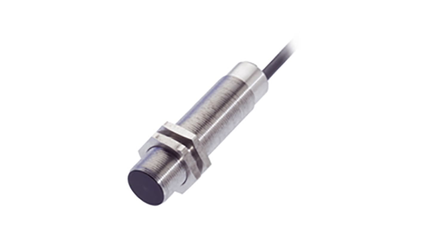 BALLUFF Capacitive Barrel Proximity Sensor, M18, 8 mm Detection, PNP NO, 10 → 30 V dc