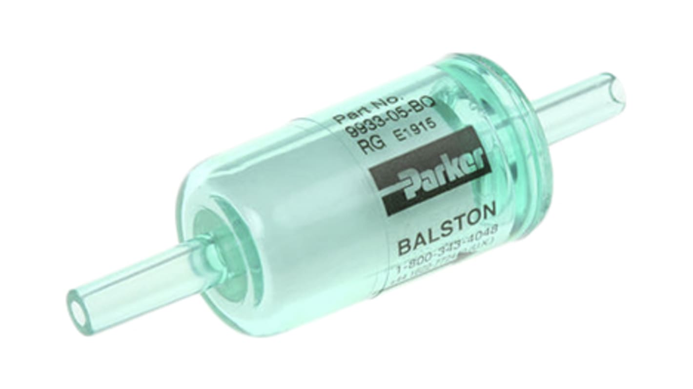 Parker 尼龙过滤器 一次性直插式过滤器, 连接尺寸1/4in, 适用于气体、液体