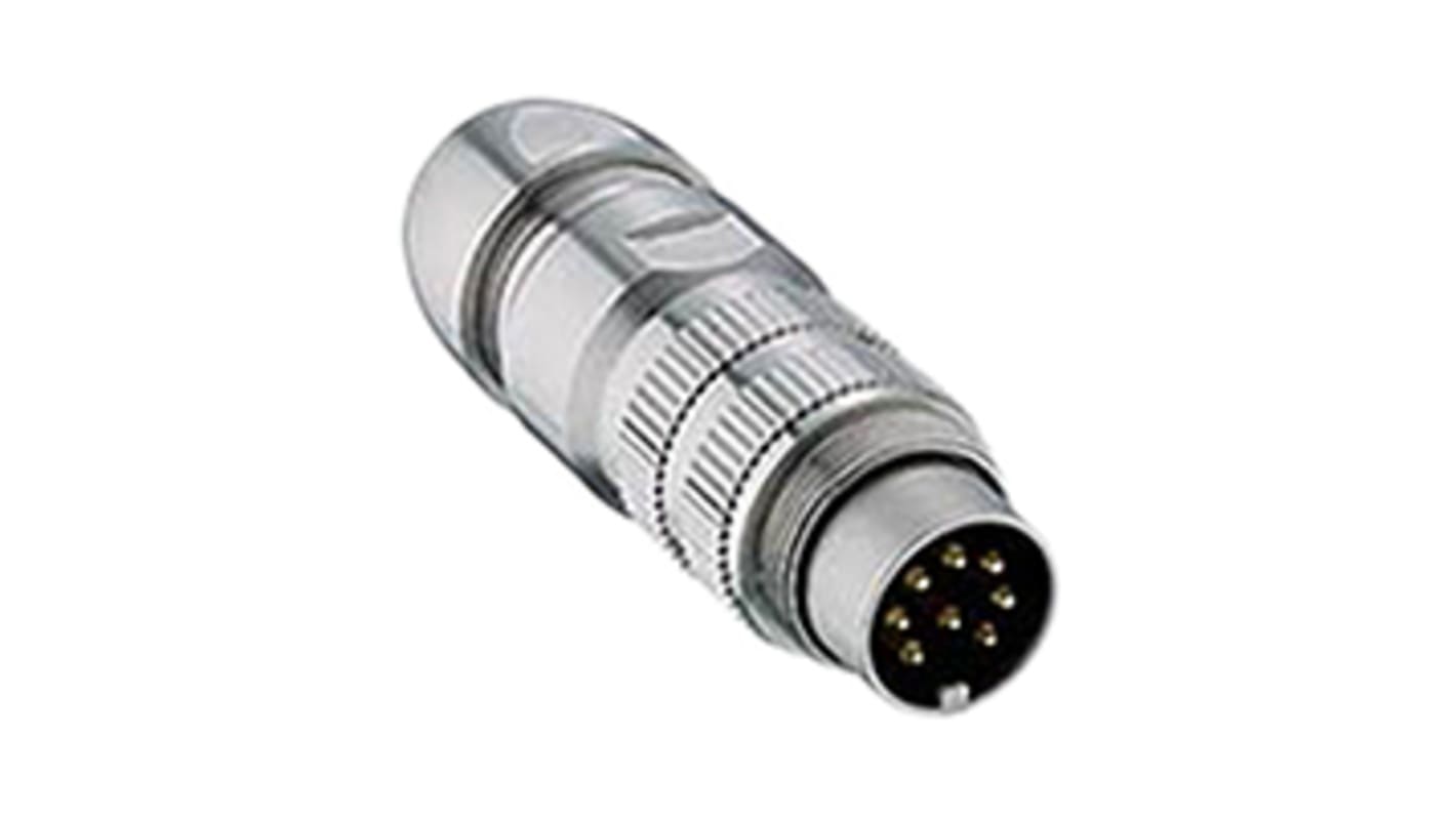 Lumberg Circular Connector, 8 Contacts, Cable Mount, M16 Connector, Plug, Male, IP68, 03 Series