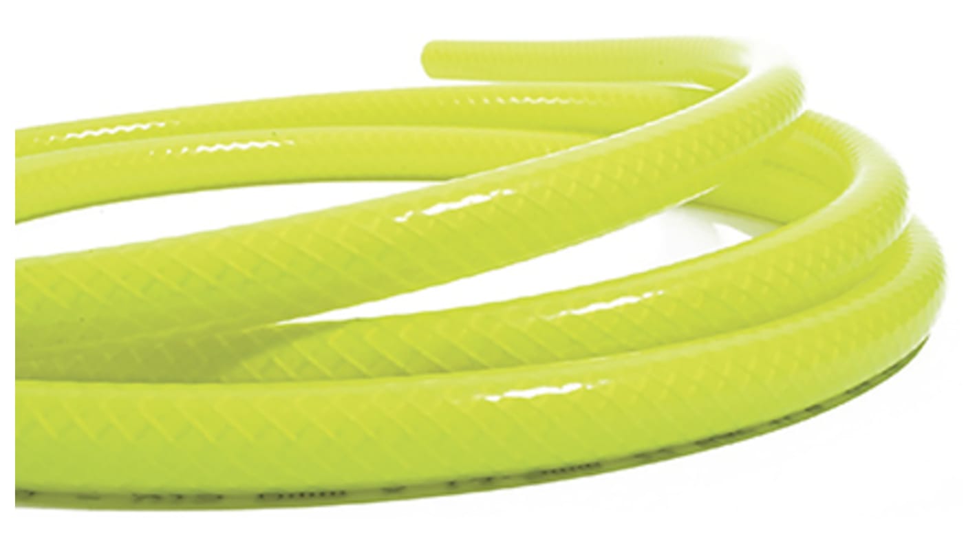 RS PRO PVC, Hose Pipe, 12.5mm ID, 18.5mm OD, Yellow, 30m