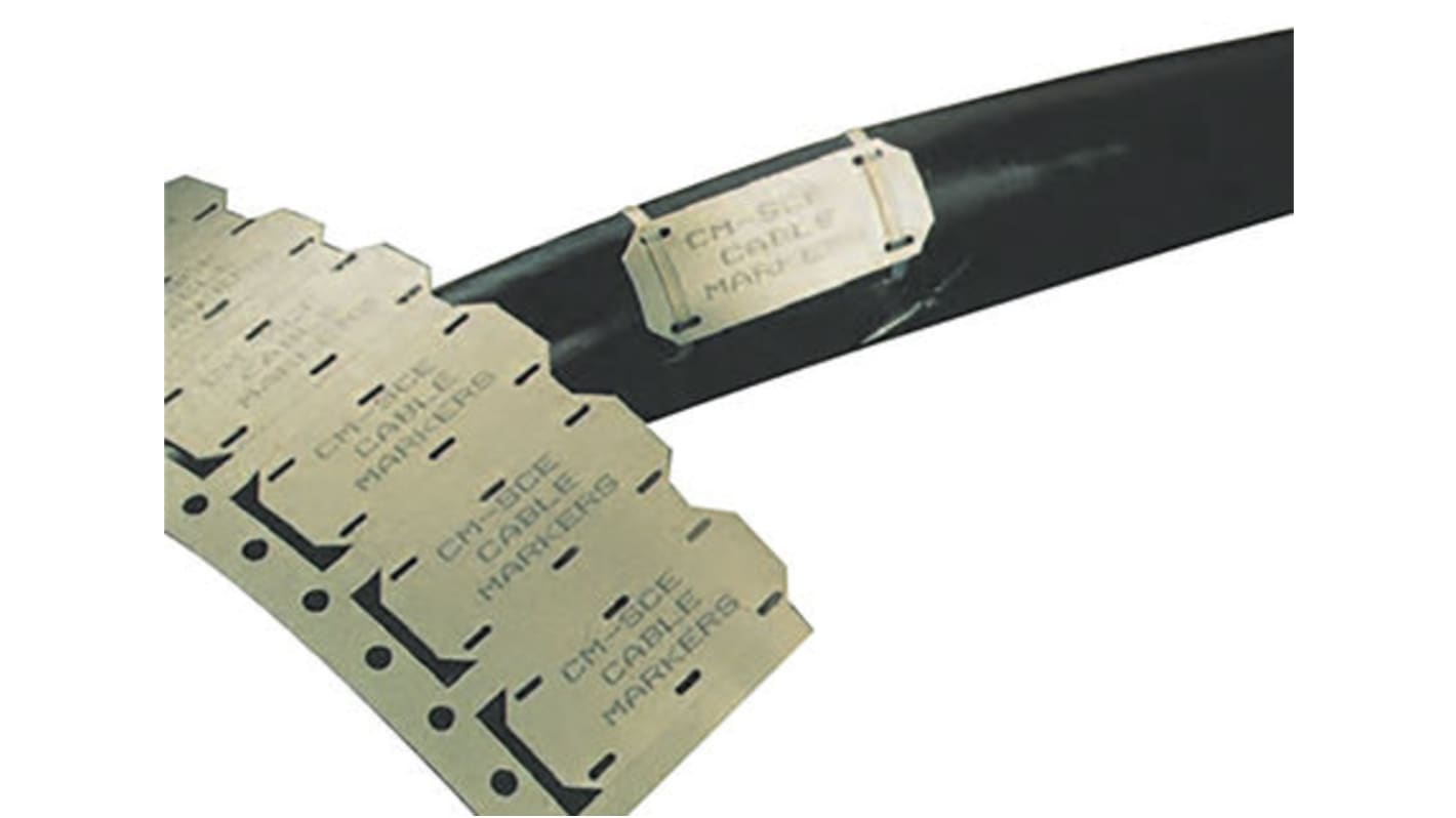 TE Connectivity CM-SCE White Cable Labels, 50.8mm Width, 6.4mm Height, 250 Qty