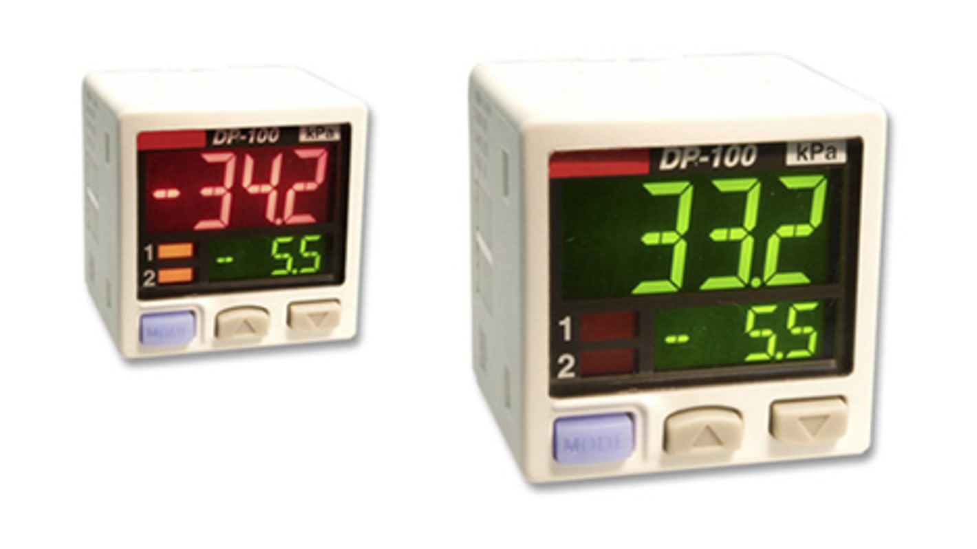 Panasonic Pressure Sensor, -1bar Min, 10bar Max, 2x NPN-NO/NC Output, Relative Reading