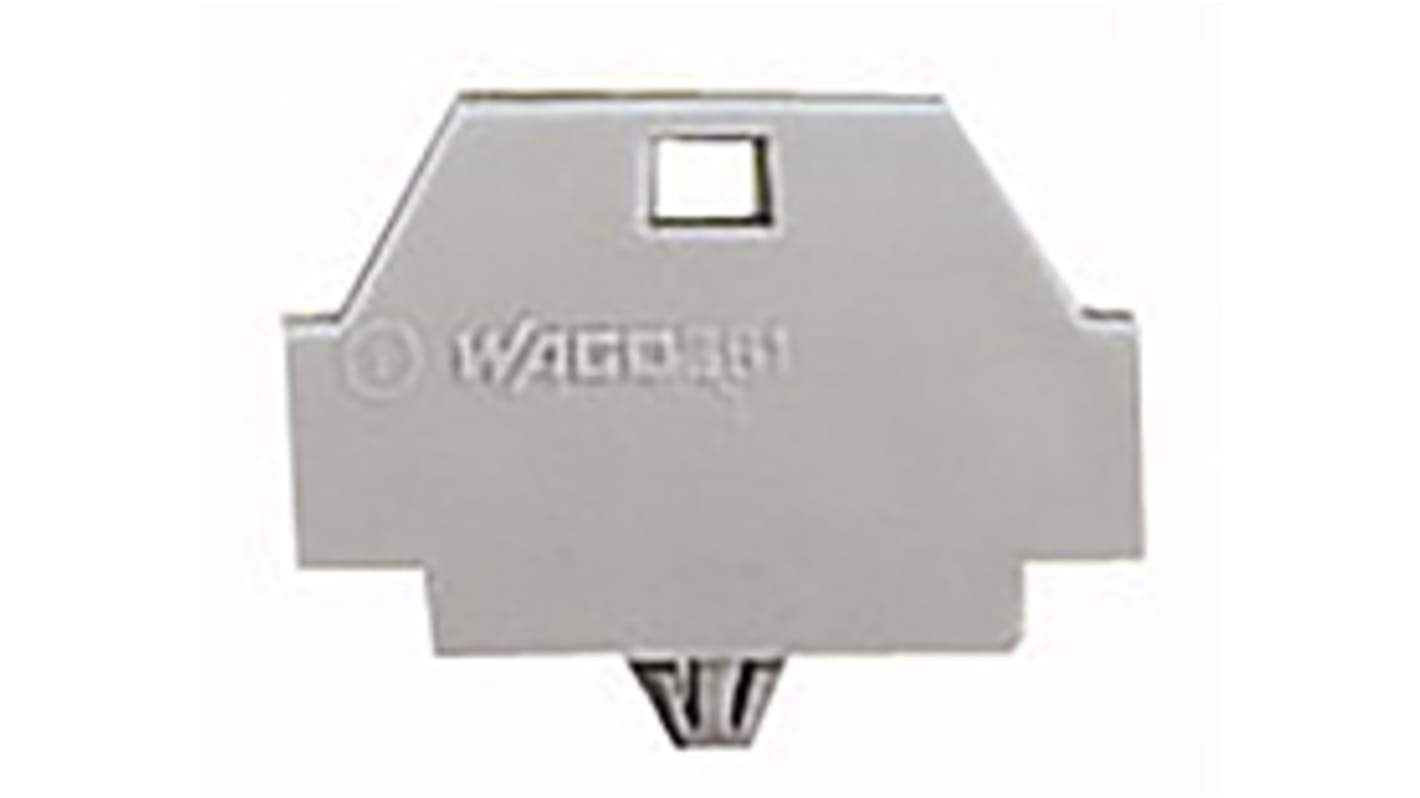 Wago 260 Series End Plate with Snap in Mounting Foot for Use with 260 Series Terminal Block