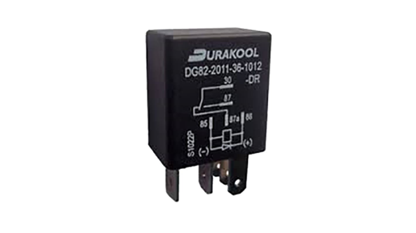 Relais automobile Durakool, 12V c.c., 90A, 1 RT, Enfichable