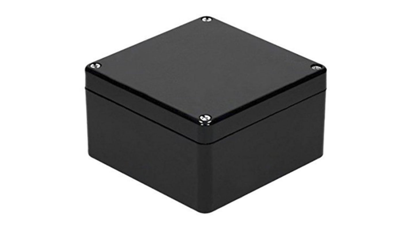 RS PRO Black Polyester Enclosure, IP66, Black Lid, 220 x 120 x 90mm