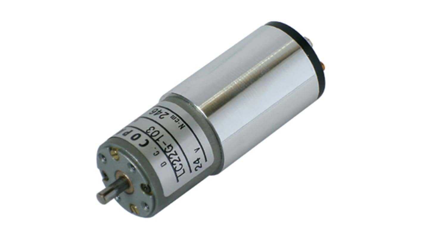 Copal Electronics Geared DC Geared Motor, 24 V, 24.5 mNm, 12 rpm, 3mm Shaft Diameter