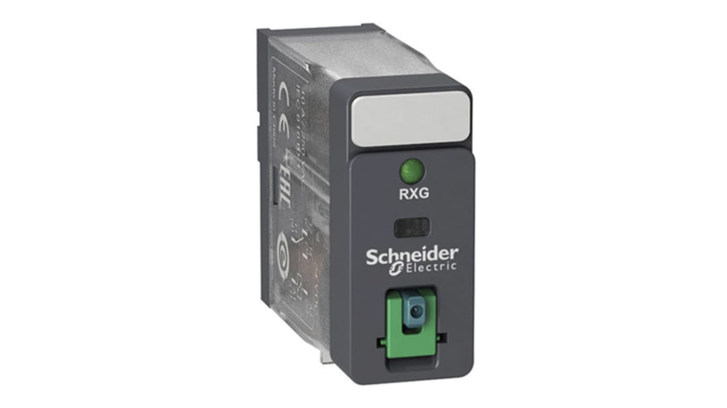 Relé de potencia sin enclavamiento Schneider Electric de 1 polo, SPDT, bobina 12V dc, enchufable