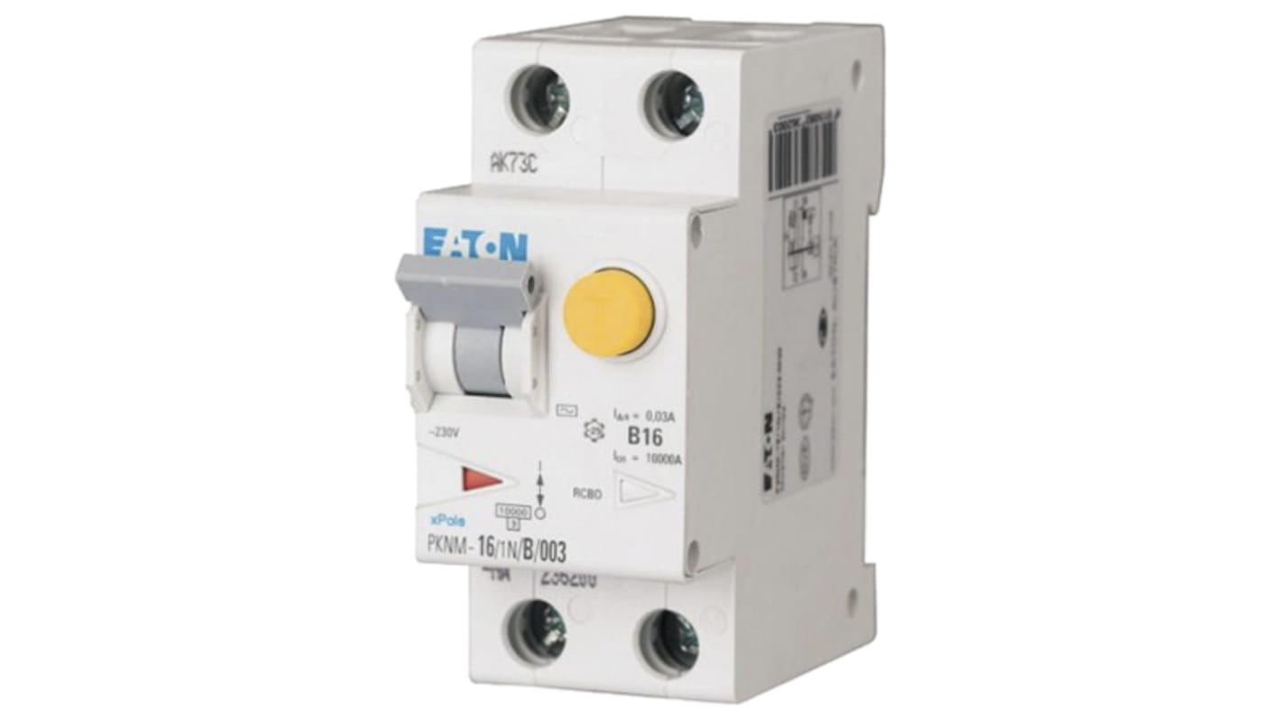 Interruptor diferencial Eaton, 10A Tipo C, 2 Polos, 30mA PKNM