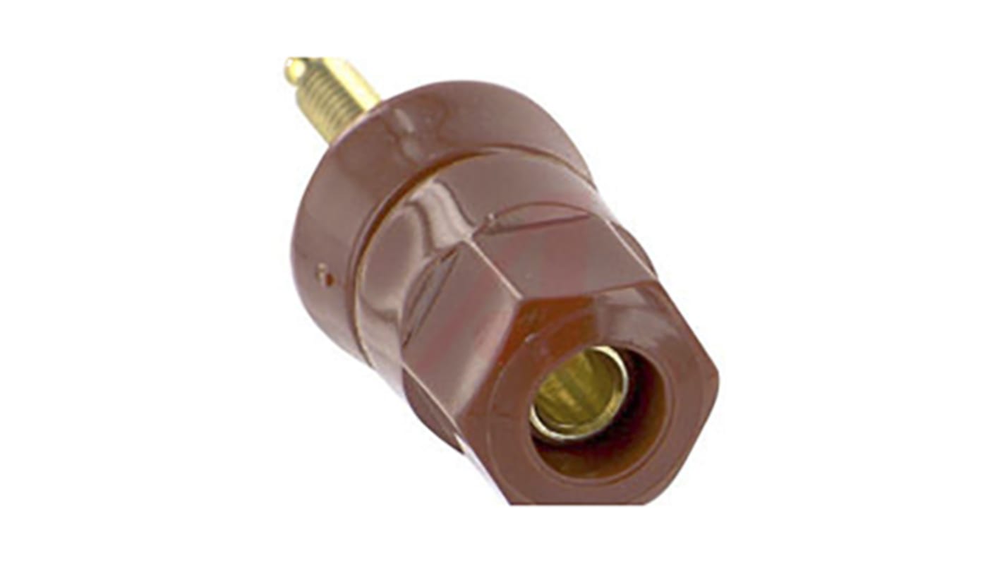 Superior Electric 30A, Red Binding Post With Brass Contacts and Gold Plated - 12.7mm Hole Diameter