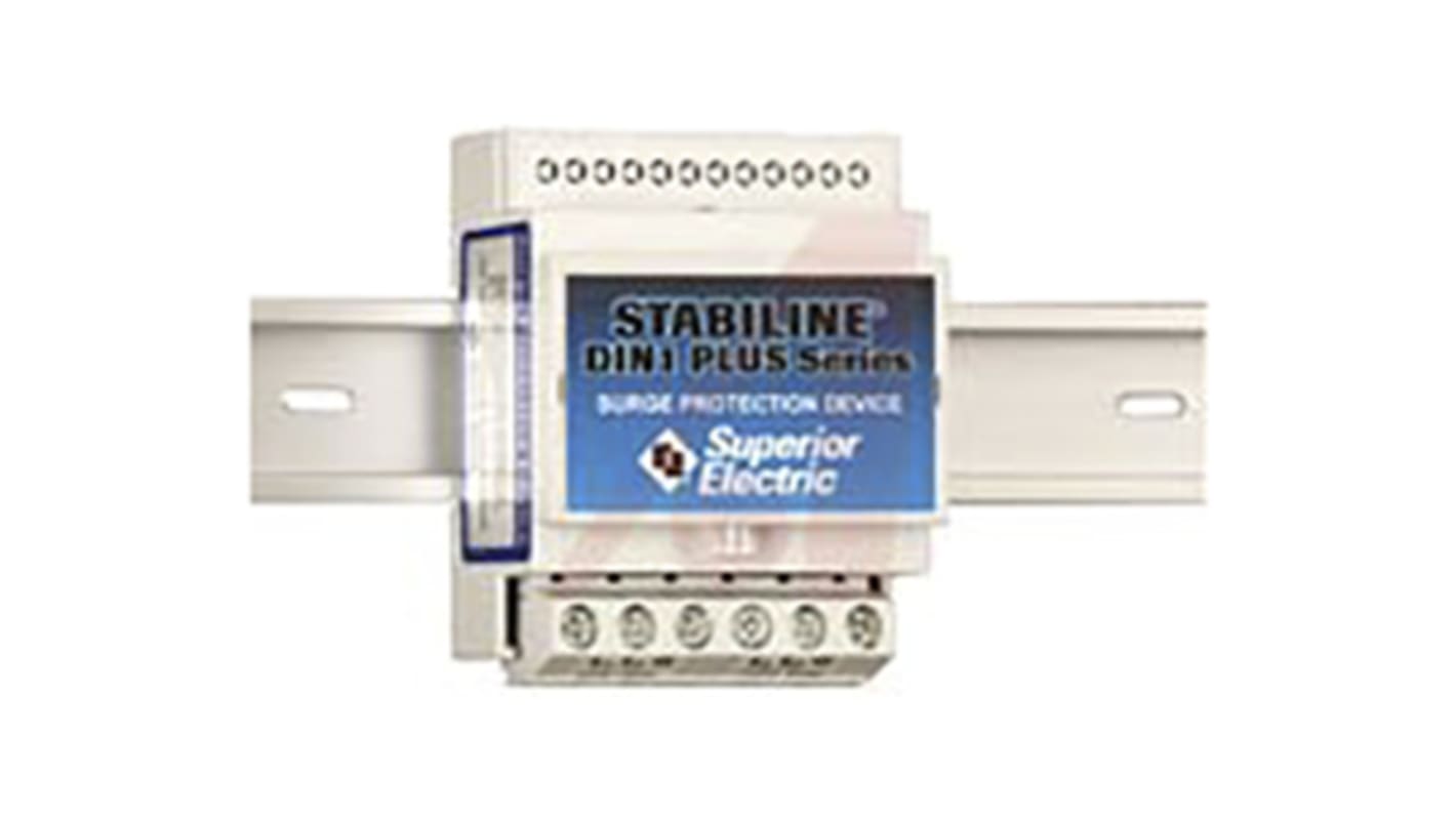 Superior Electric, DIN1 PLUS Surge Arrester 200 V dc Maximum Voltage Rating 40kA Maximum Surge Current Surge Protection