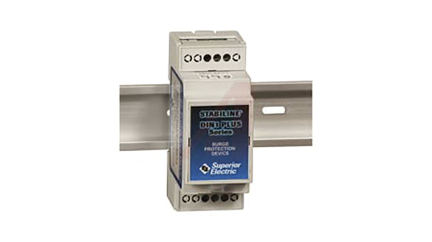 Superior Electric, DIN1 PLUS Surge Arrester 200 V dc Maximum Voltage Rating 20kA Maximum Surge Current Surge Protection