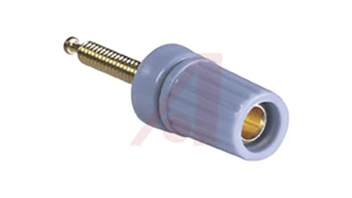 Superior Electric 15A, Blue Binding Post With Brass Contacts and Gold Plated - 9.52mm Hole Diameter