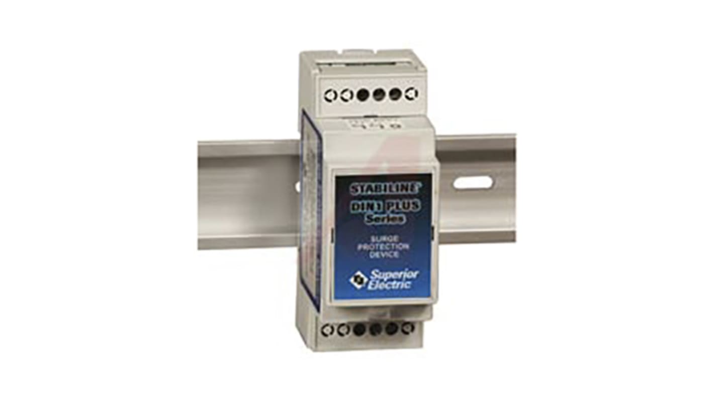 Superior Electric, DIN1 PLUS Surge Arrester 300 V dc Maximum Voltage Rating 20kA Maximum Surge Current Surge Protection