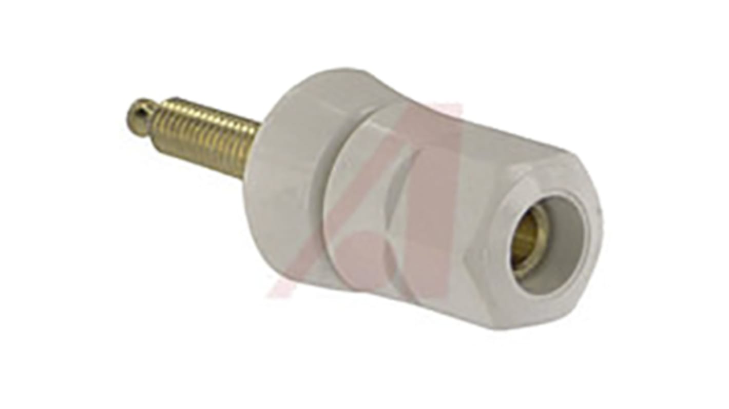 Superior Electric 30A, White Binding Post With Brass Contacts and Tin Plated - 12.7mm Hole Diameter