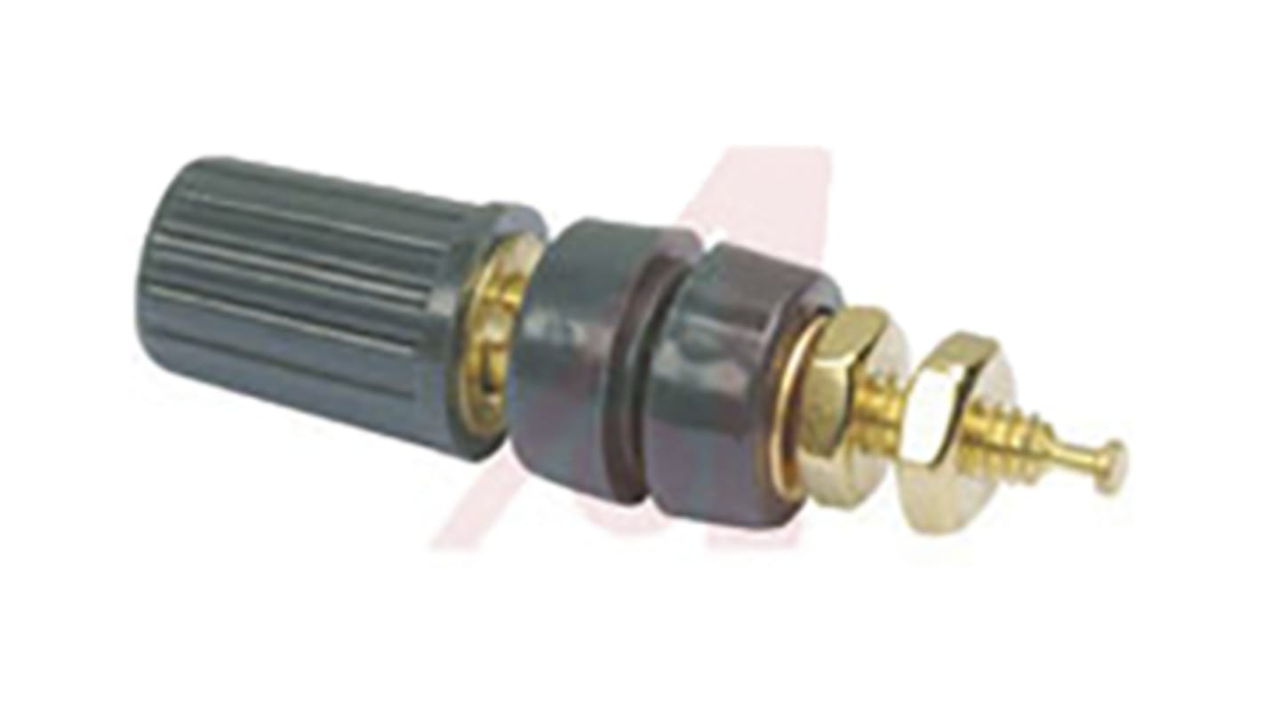 Superior Electric 15A, Green Binding Post With Brass Contacts and Gold Plated - 9.52mm Hole Diameter