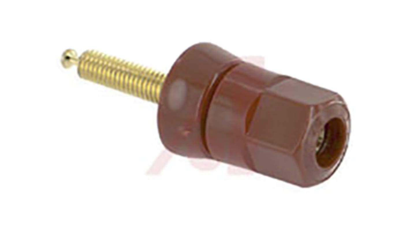 Superior Electric 30A, Red Binding Post With Brass Contacts and Gold Plated - 12.7mm Hole Diameter