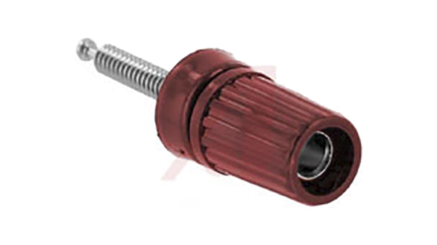Superior Electric 15A, Red Binding Post With Brass Contacts and Nickel Plated - 9.52mm Hole Diameter