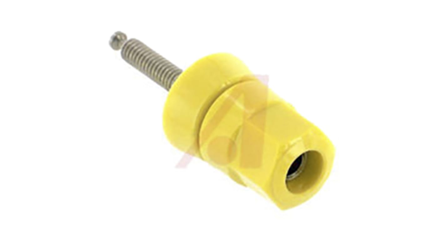 Superior Electric 30A, Yellow Binding Post With Brass Contacts and Nickel Plated - 12.7mm Hole Diameter