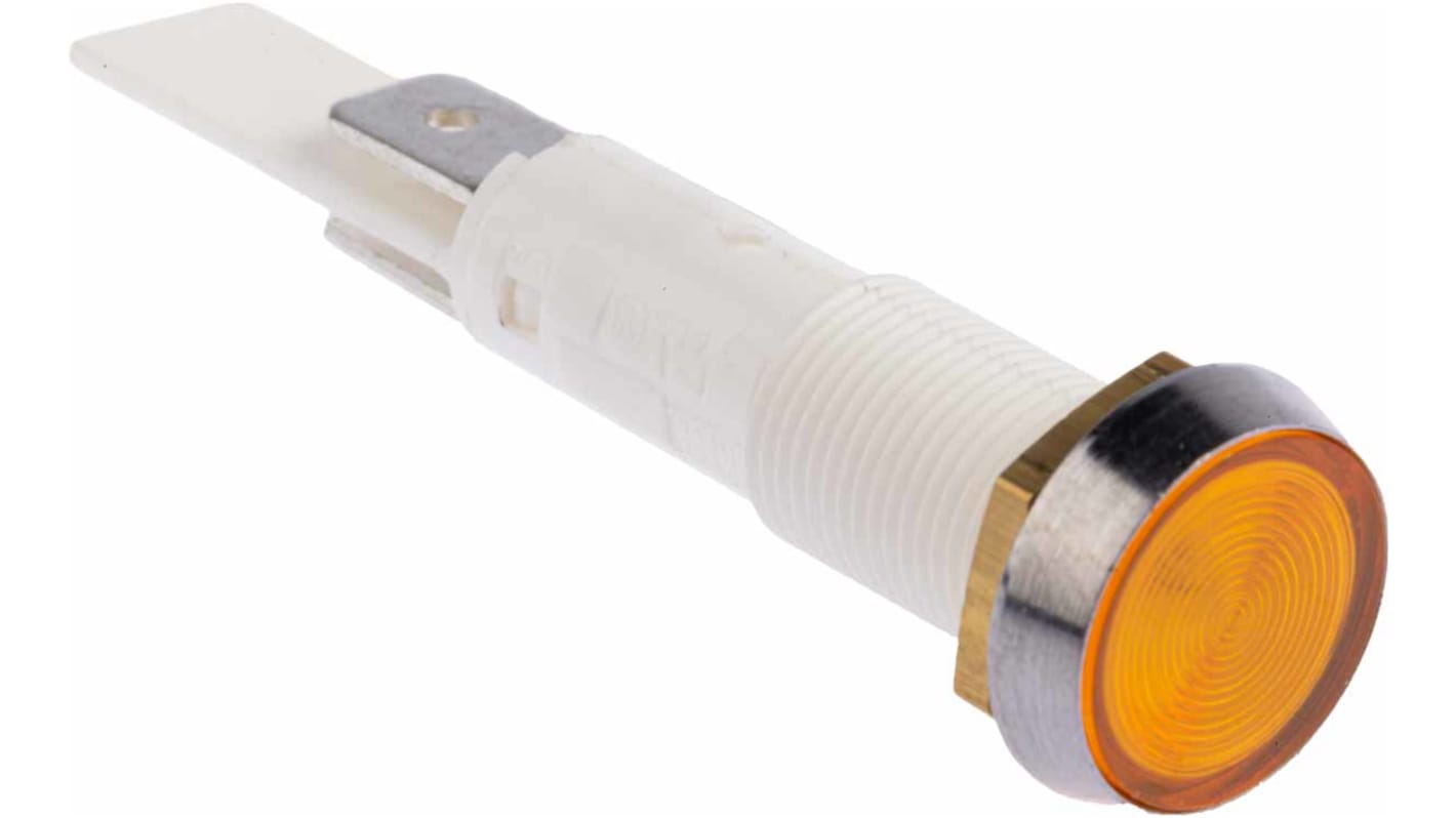 Arcolectric (Bulgin) Ltd Orange Indicator, 24V, 10mm Mounting Hole Size