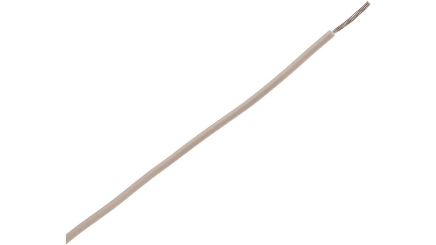 Alpha Wire Hook-up Wire PVC Series White 0.23 mm² Harsh Environment Wire, 24 AWG, 7/0.20 mm, 305m, PVC Insulation, 3050