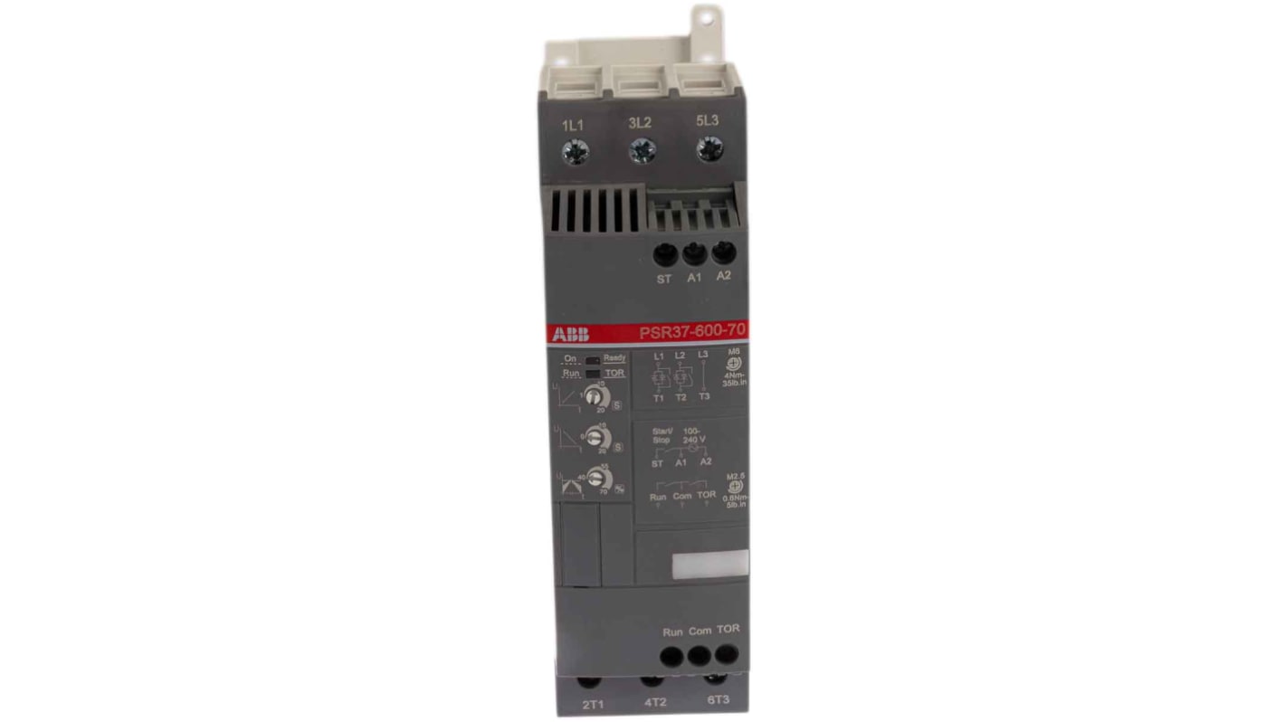 ABB Soft Starter, , 18.5 kW, 600 V ac, 3 Phase, IP10, IP20