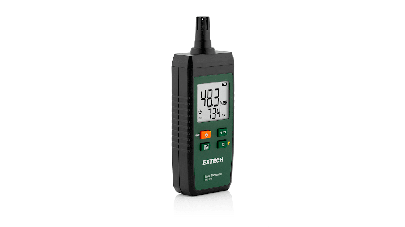 Extech RH250W Digital Hygrometer, ±5 %RH Accuracy, +60°C Max, 100%RH Max