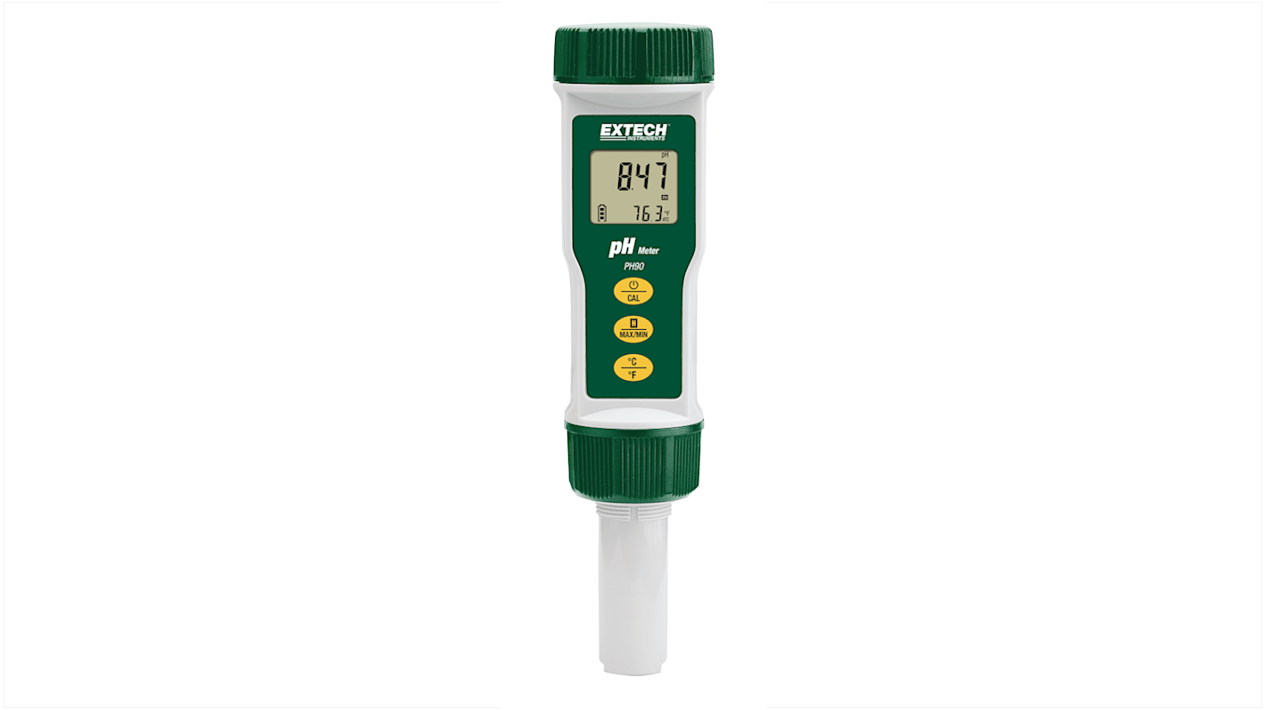 Extech pH计, PH90系列, 最高14pH, 最佳精确度0.01pH, 最低0pH