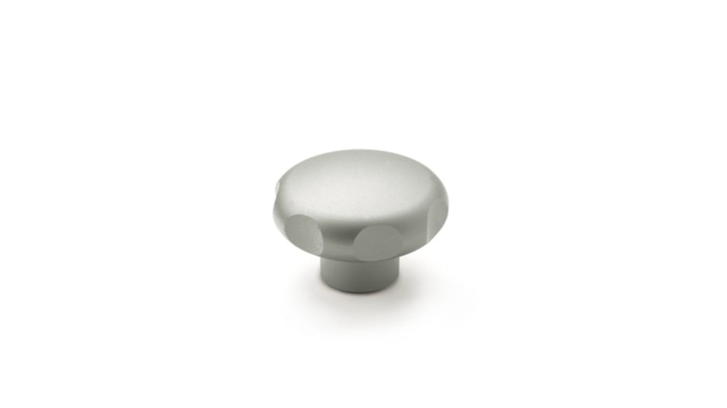 Ganter GN.28606 Natural Stainless Steel Multiple Lobes Knob, M8, Threaded Hole