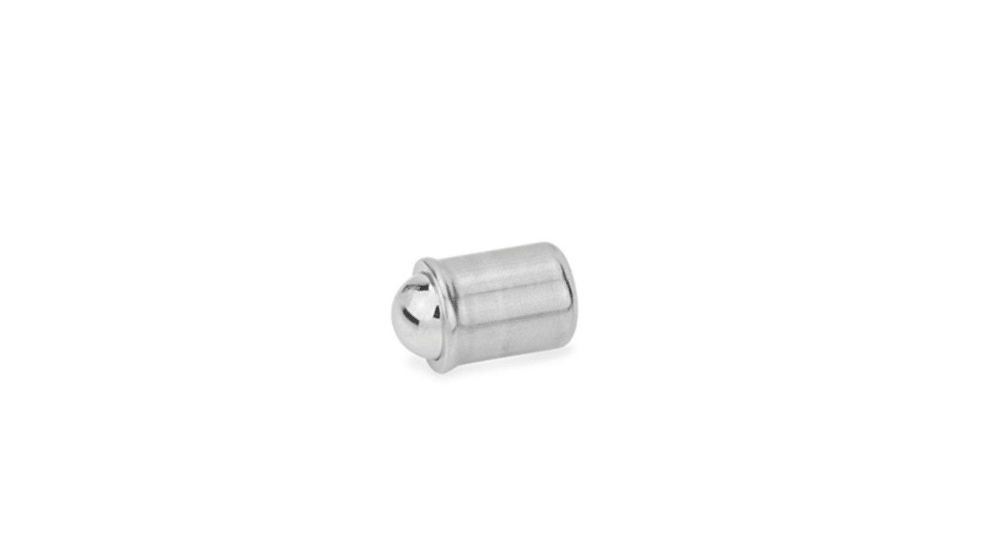 Ganter Stainless Steel Ball & Spring Plunger, 7mm Long
