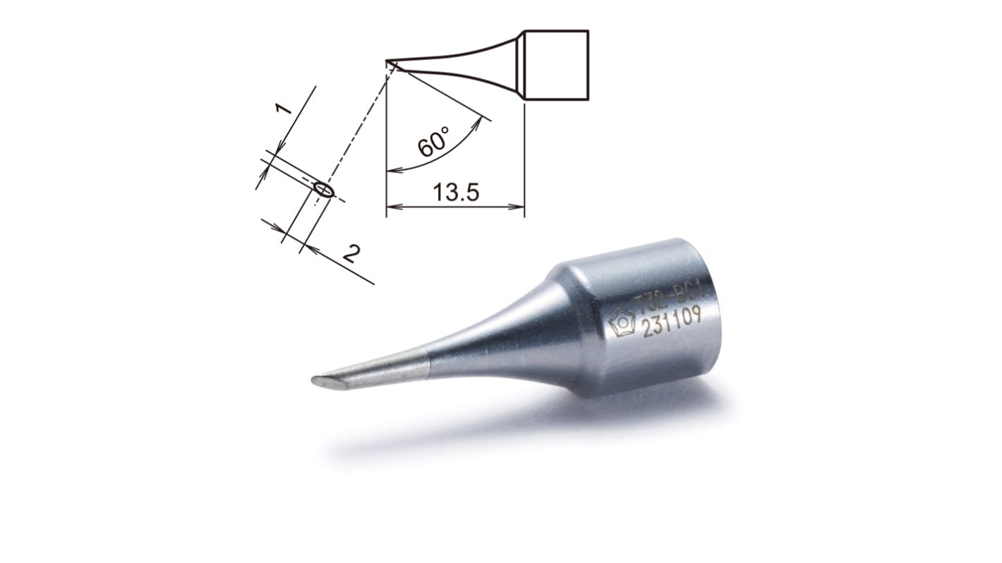 Hakko T32-BC1 1 mm Bevel Soldering Iron Tip for use with FX-8806