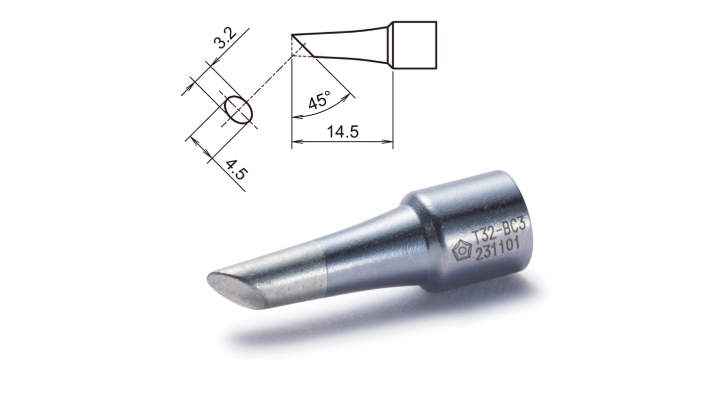 Hakko Loddespids T32-BC3 3,2 mm 45° Facet, til FX-8806