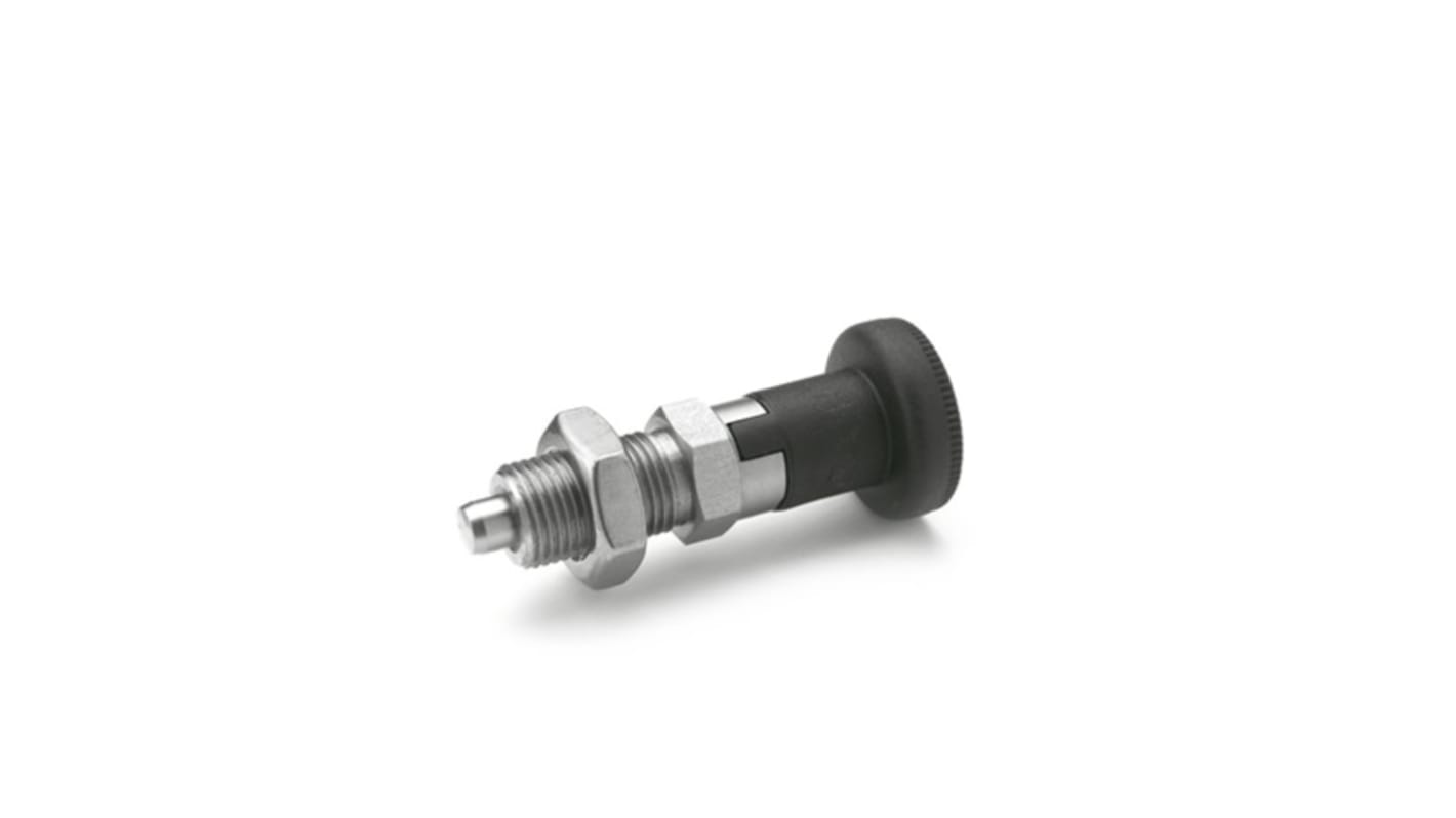 Ganter Stainless Steel M12 x 1.5mm Index Plunger, 61mm Long