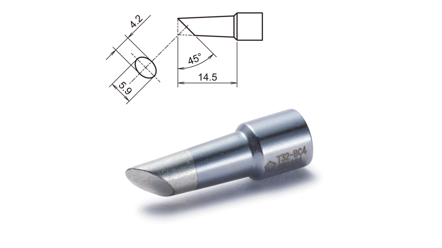 Hakko T32-BC4 4.2 mm Bevel Soldering Iron Tip for use with FX-8806