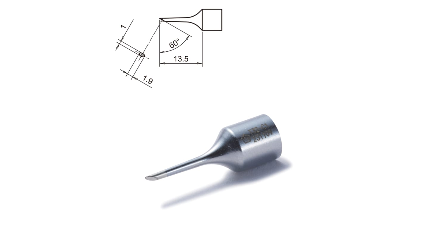 Hakko Loddespids T32-C1 1 mm 60° Facet, til FX-8806