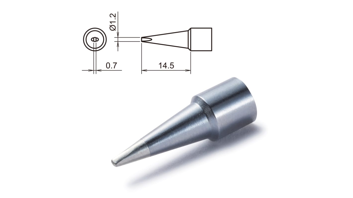 Punta saldatore Hakko T32-D12, serie T32, 1,2 mm, forma: Scalpello
