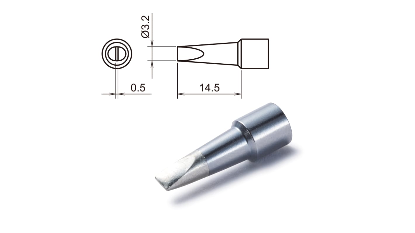 Hakko T39-J02 Bent Tip, R0.2mm/30 Degrees X 3.5 X 11mm